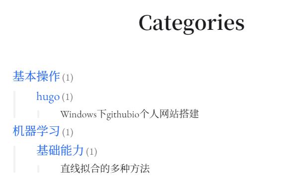 categories